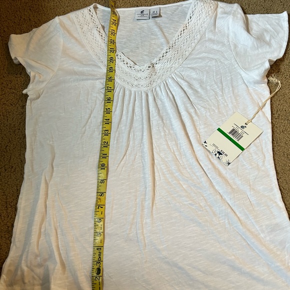 Caribbean Joe Woman’s White Shirt NWT Large - Picture 5 of 7